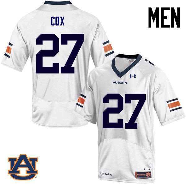 Men Auburn Tigers #27 Chandler Cox College Football Jerseys Sale-White